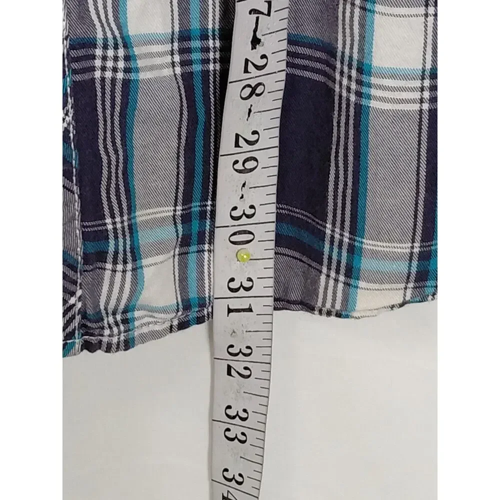 True Religion Brand Plaid Relaxed Fit Western Button-Up Shirt Men Size 2XL